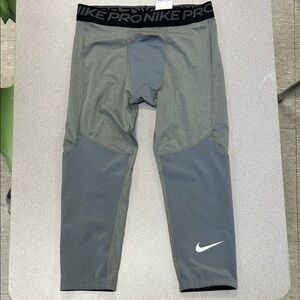 Nike Pro Gray and Black Compression Tights